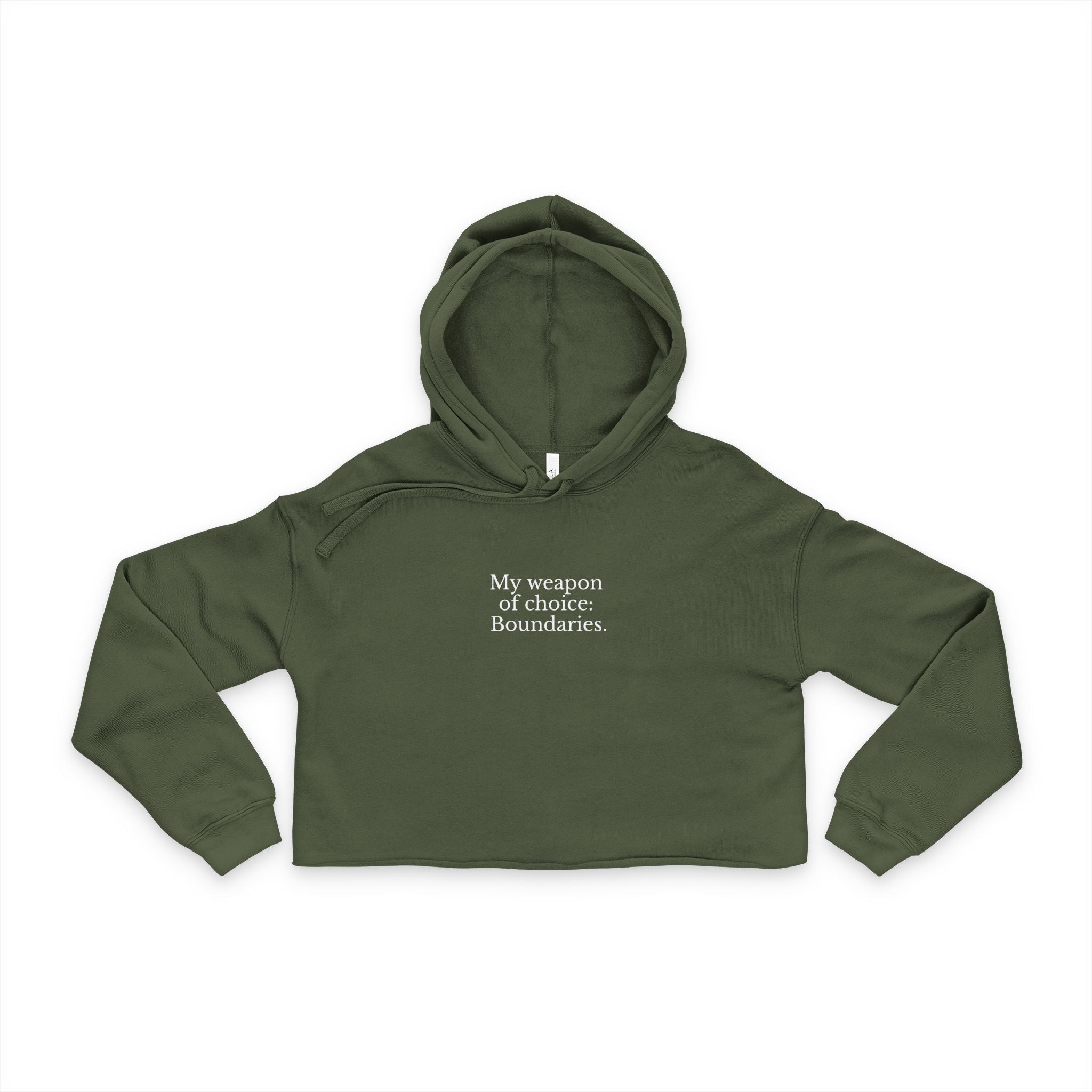 Boundaries Cropped Hoodie - My Weapon Of Choice