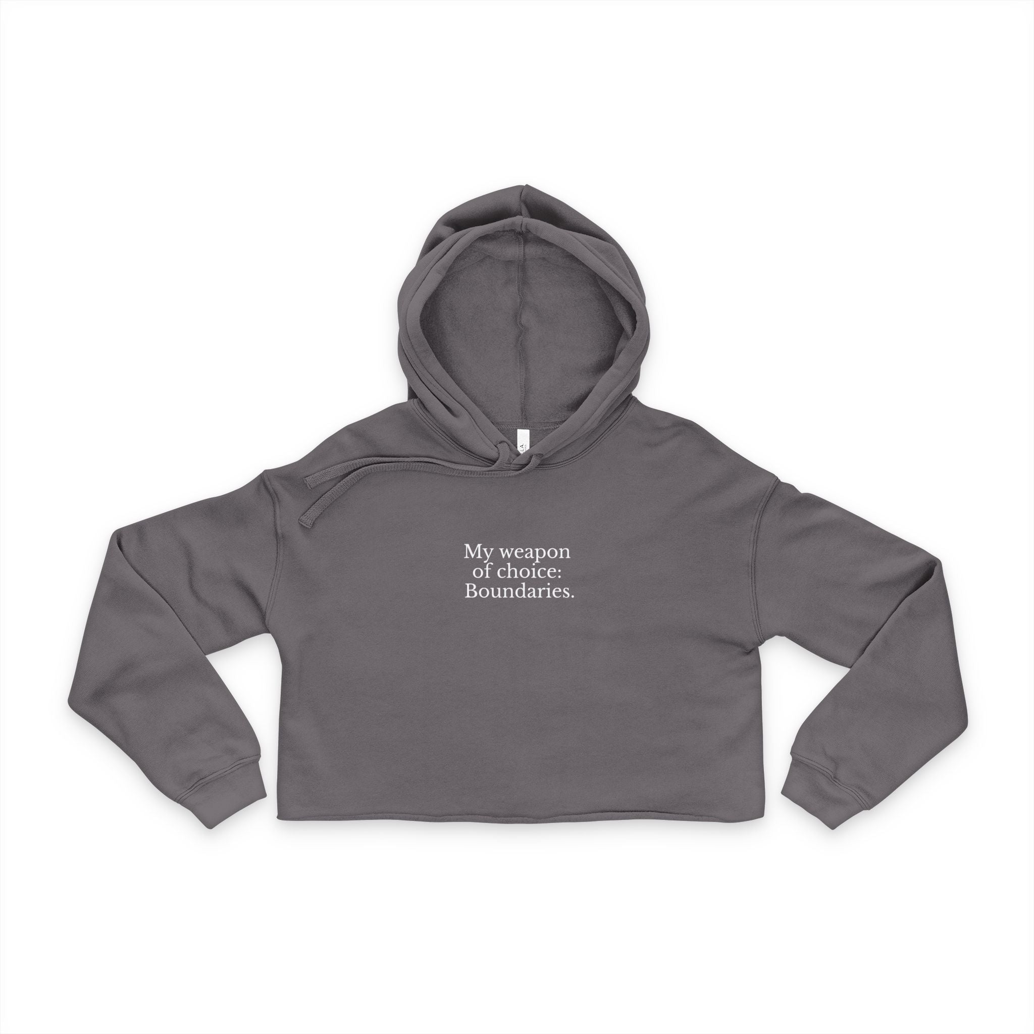 Boundaries Cropped Hoodie - My Weapon Of Choice