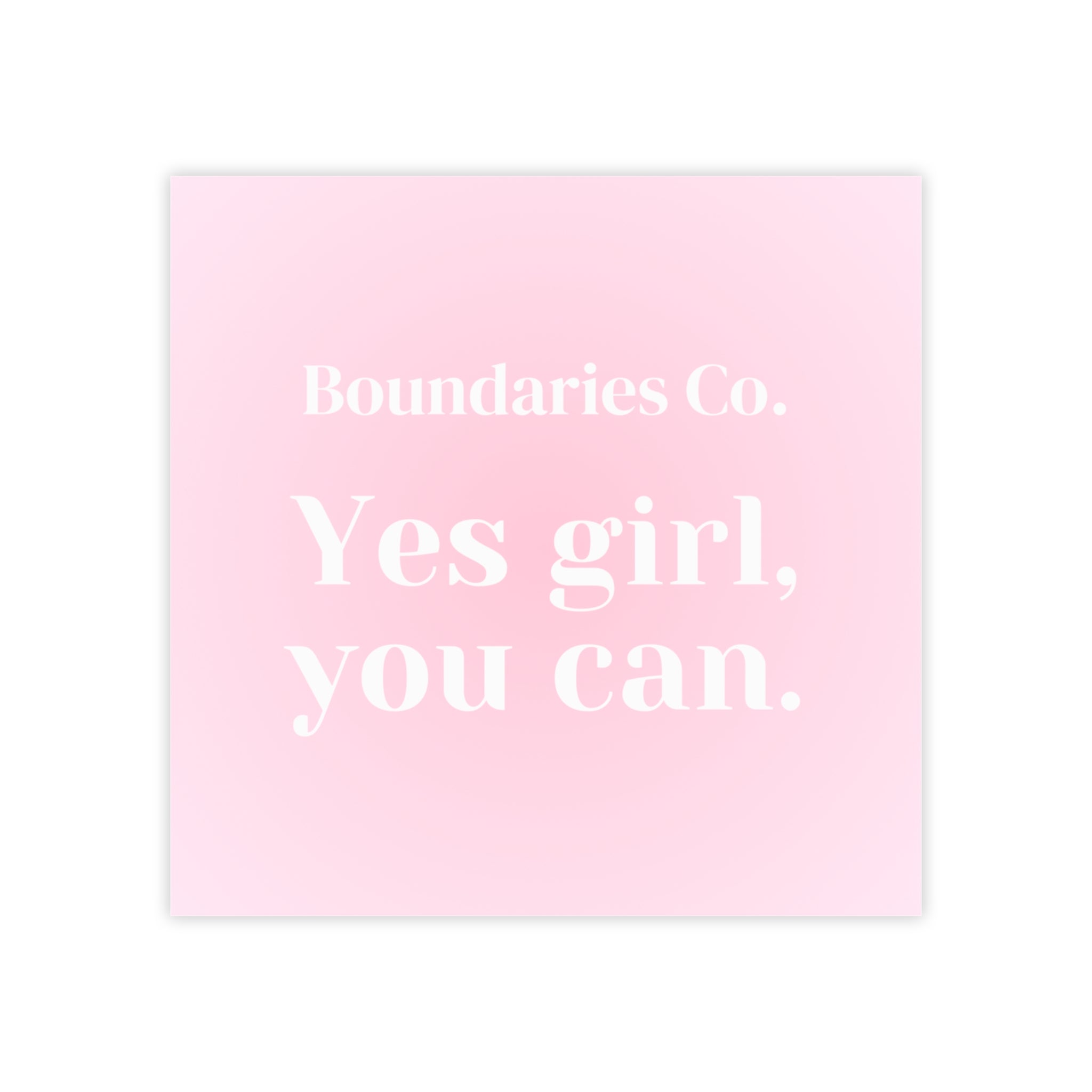 Boundaries Note Pad - Yes Girl You Can