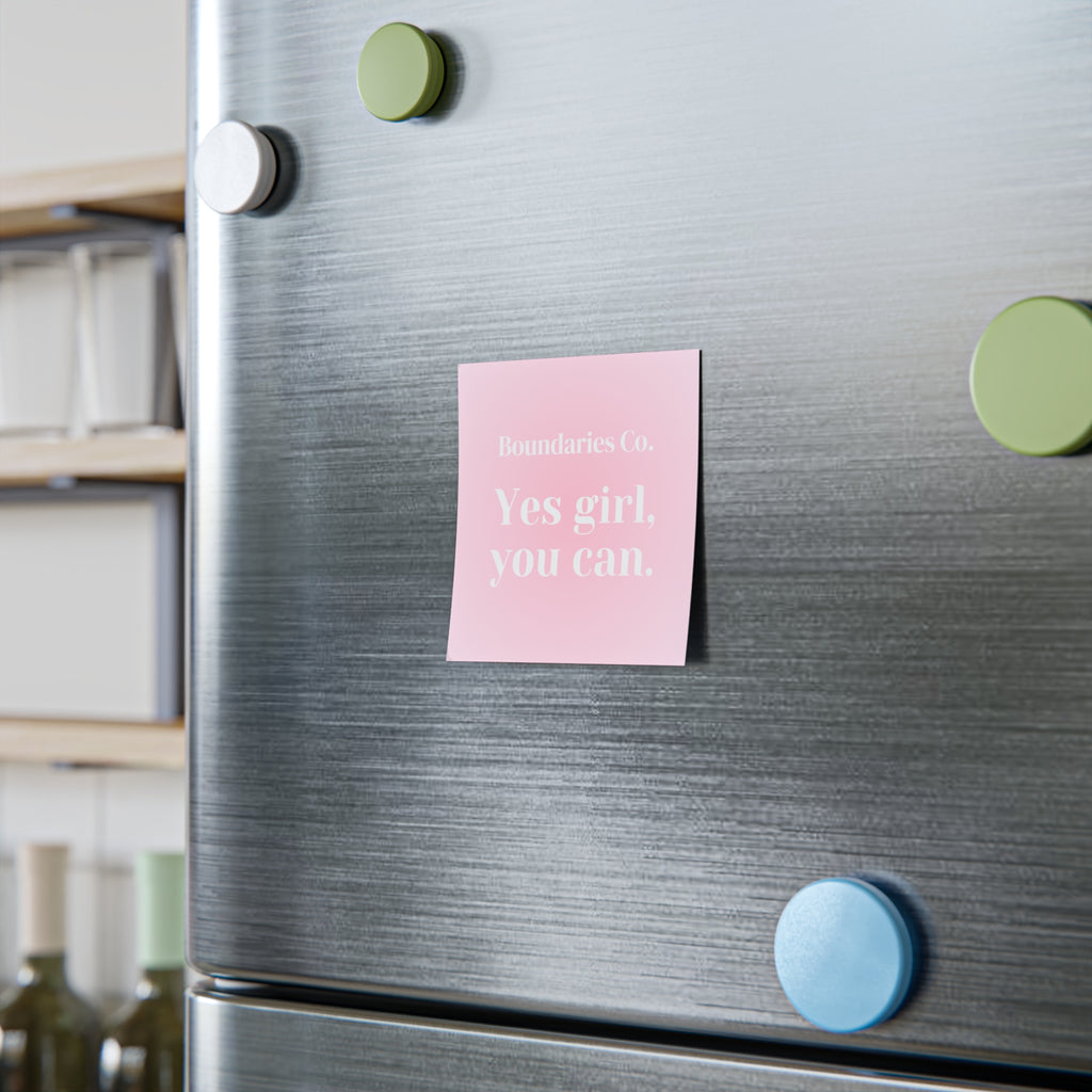 Boundaries Note Pad - Yes Girl You Can